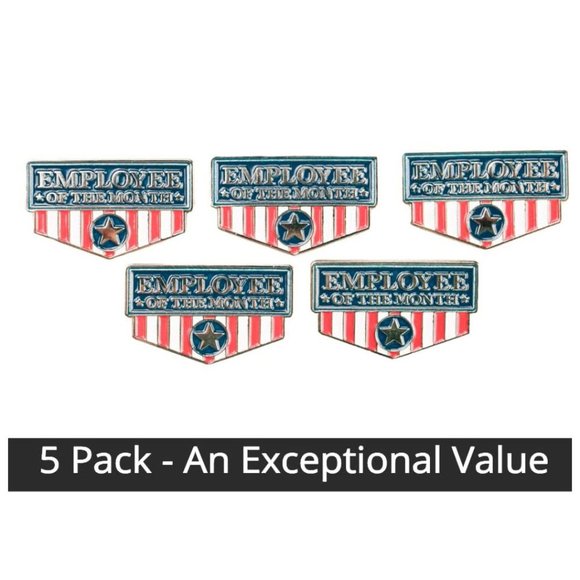 Employee of the Month Lapel Pin set of 5 - Picture 3 of 3